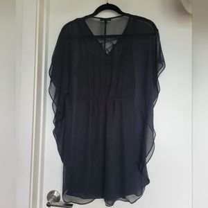 Express black chiffon dress